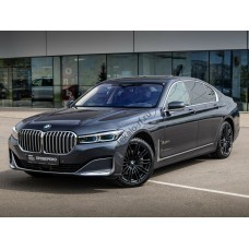 BMW 7L 2019 антихром стойки и зеркала - лекало для кузова