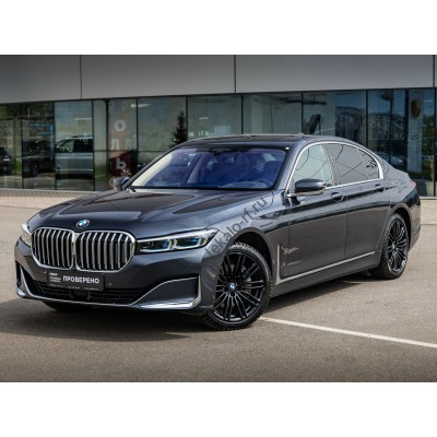 BMW 7L 2019 антихром стойки и зеркала - лекало для кузова