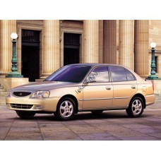 Hyundai Accent 2 поколение, седан 1999-2006 - лекало на лобовое стекло