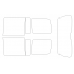 Jeep Cherokee 4 поколение KK 2007-2014 - лекало на задние стекла