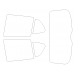 Skoda Fabia 4 поколение (05.2021 - н.в.) - лекало на задние стекла