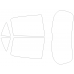 Toyota Auris, E150, 2006 - 2012 - лекало на задние стекла