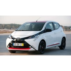 Toyota Aygo 1 поколение, 3 двери 2005-2014 - лекало на задние стекла