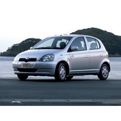 Toyota Vitz I XP10 (1998-2005) салон, правый руль - лекало для ЕВА ковриков салона